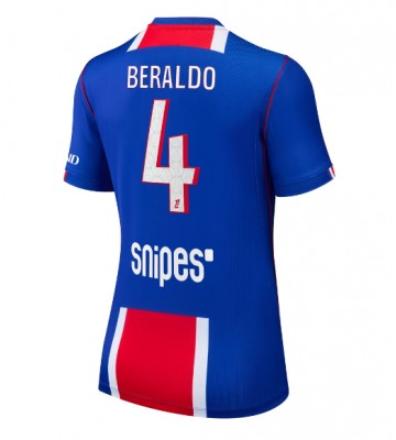 Paris Saint-Germain Lucas Beraldo #4 Hjemmebanetrøje Dame 2026-27 Kortærmet Paris Saint-Germain Lucas Beraldo #4 Hjemmebanetrøje Dame 2026-27 Kortærmet